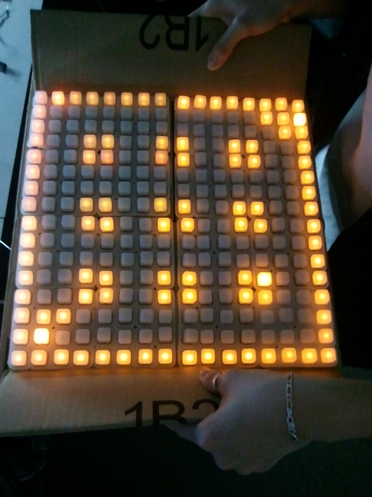 BomberNome game grid with both players in starting positions