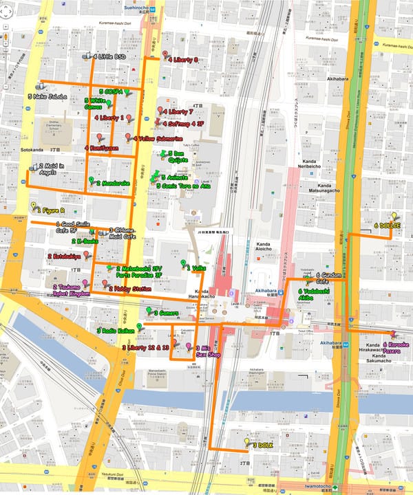 Akihabara Shopping Map 2013