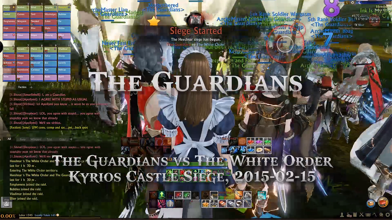 [AA] The Guardians - ArcheAge TG vs TWO Castle Siege (Kyrios)