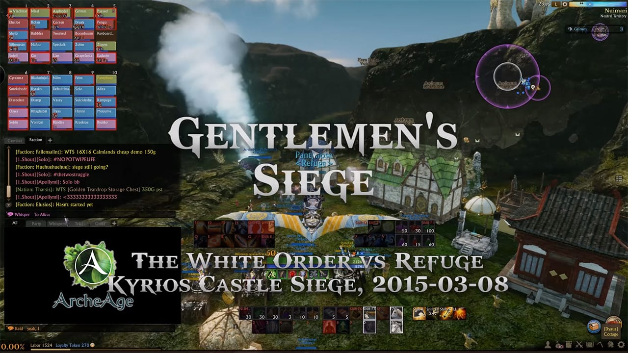 [AA] Gentleman's Siege - ArcheAge TWO vs Refuge Castle Siege (Kyrios)
