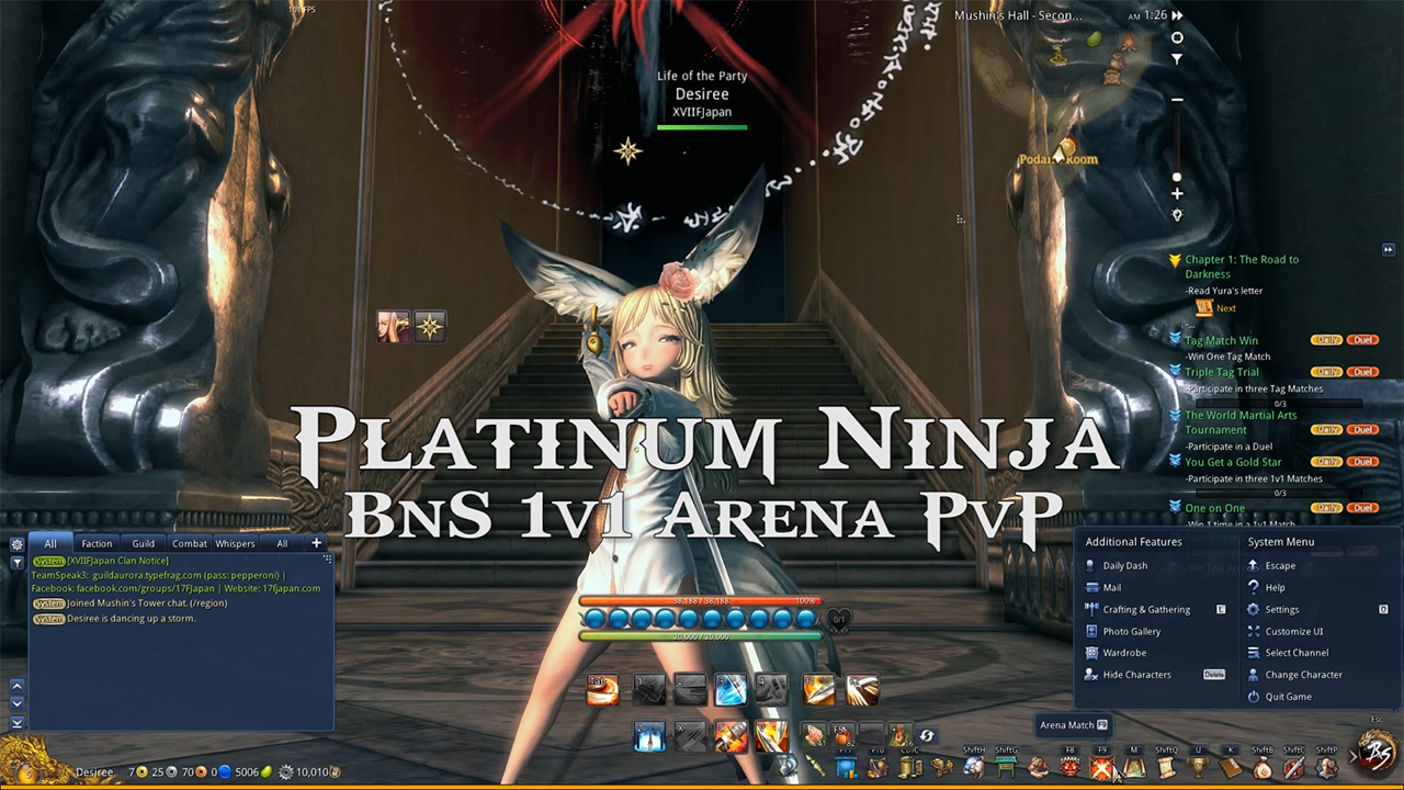[BnS] Platinum Ninja - Blade Dancer Arena PvP (Blade & Soul)