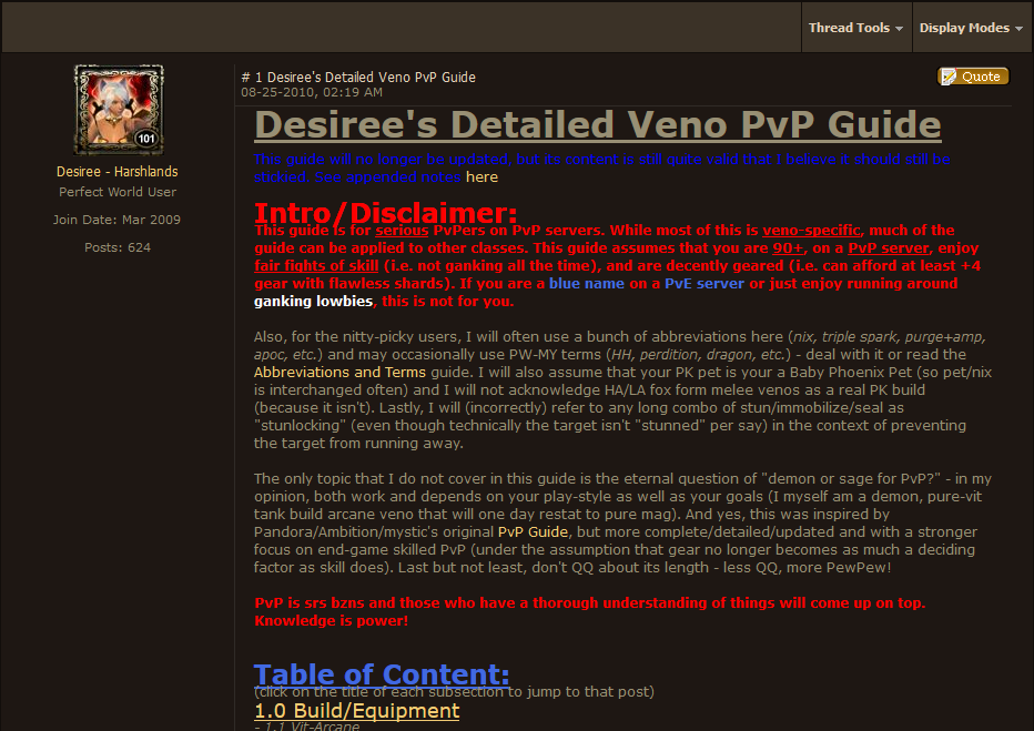 Desiree's Detailed Veno PvP Guide