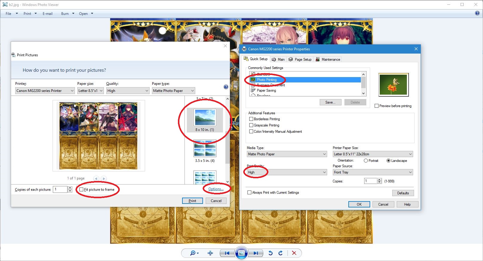Printer Settings