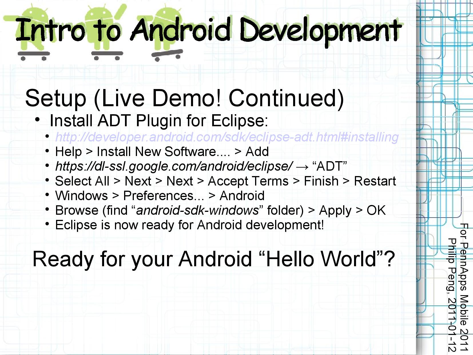 2011-01-12 Intro to Android Development 010